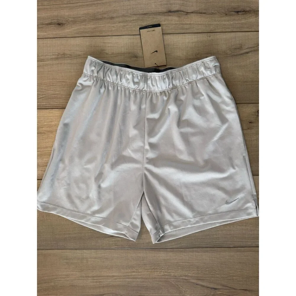 Nike Women's Dri-FIT Loose Fit ‎ Training Shorts S Small Grey 2 Side pockets NWT